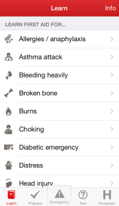 British Red Cross first aid app