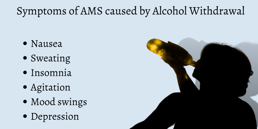Symptoms of AMS caused by Alcohol Withdrawal
