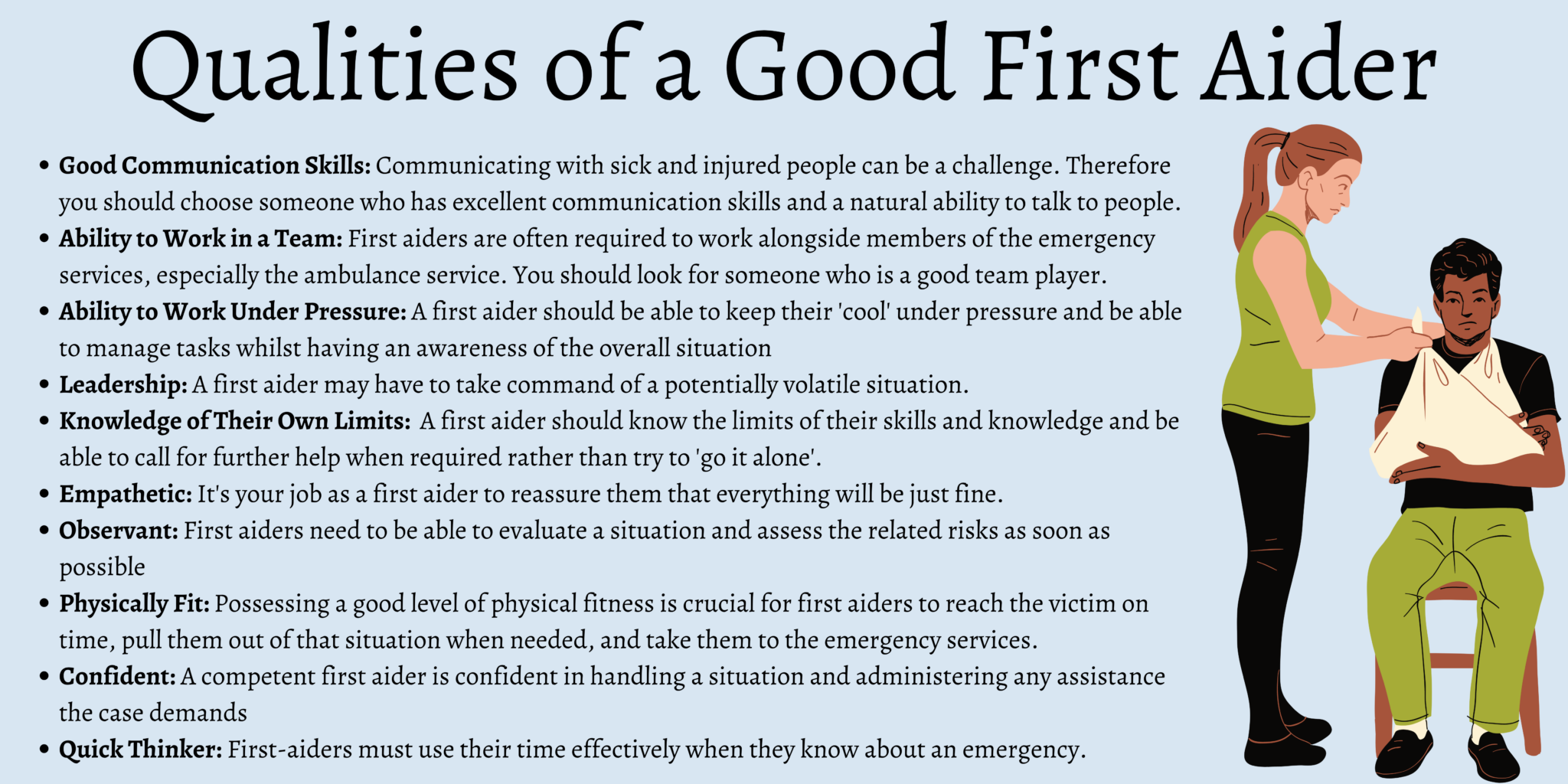 Qualities of a Good First Aider First Aid for Free