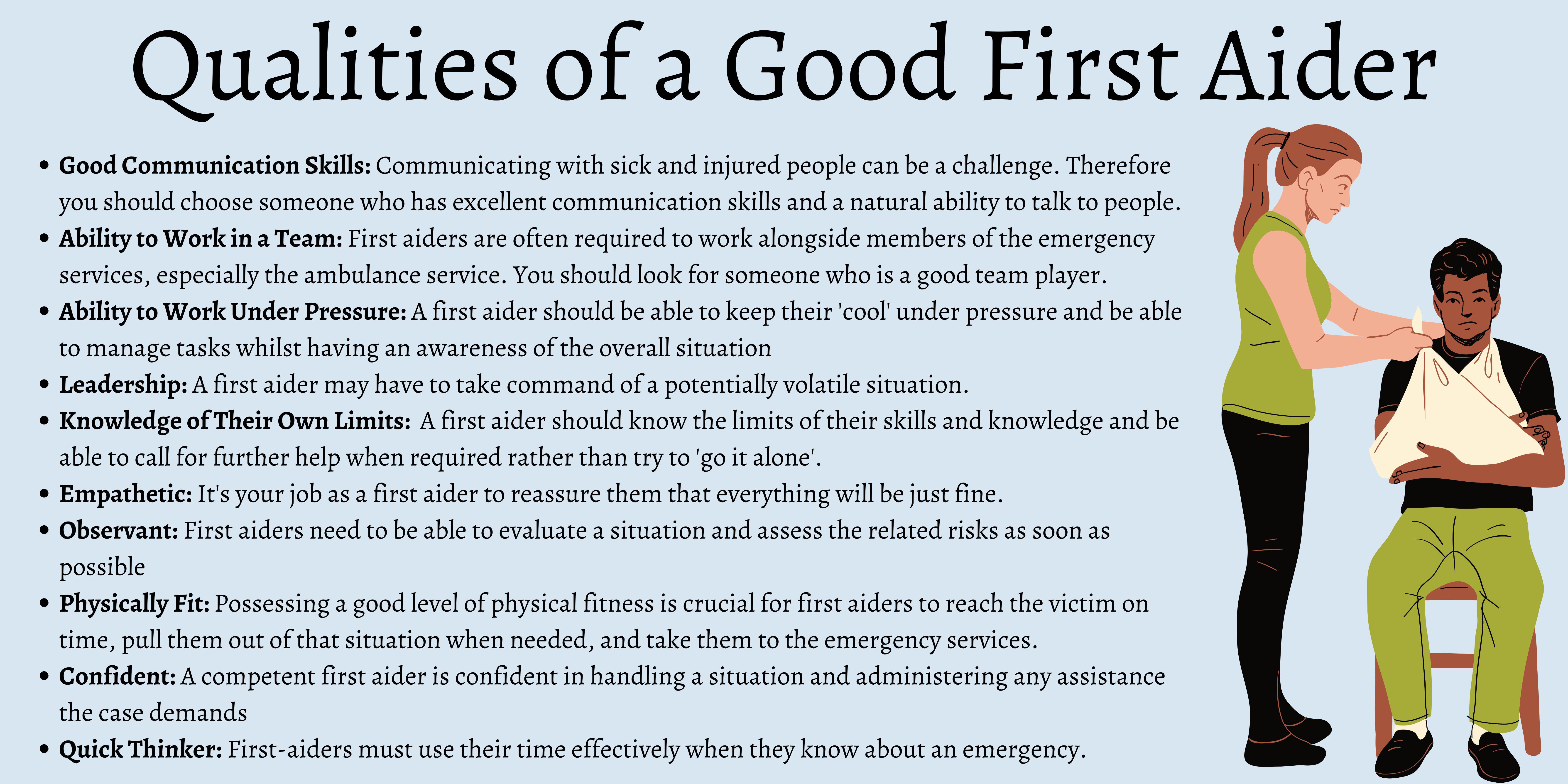 What is the importance of first aid?