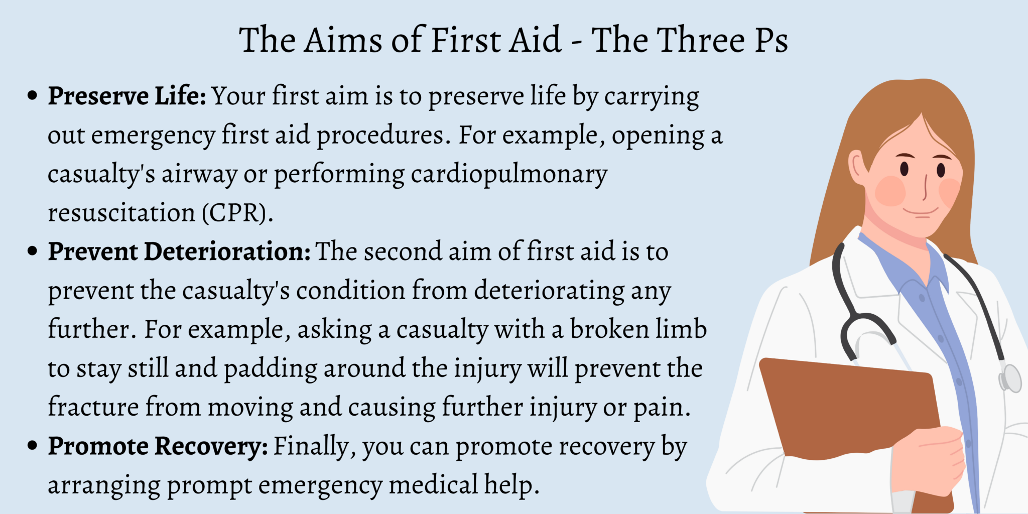 The Aims of First Aid The Three Ps First Aid for Free