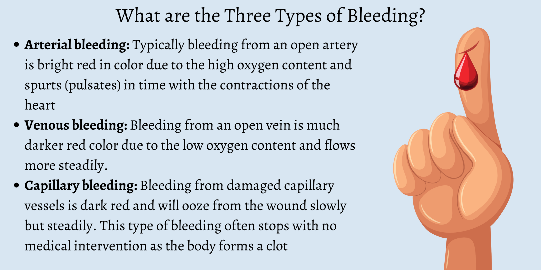 What are the Three Types of Bleeding? First Aid for Free