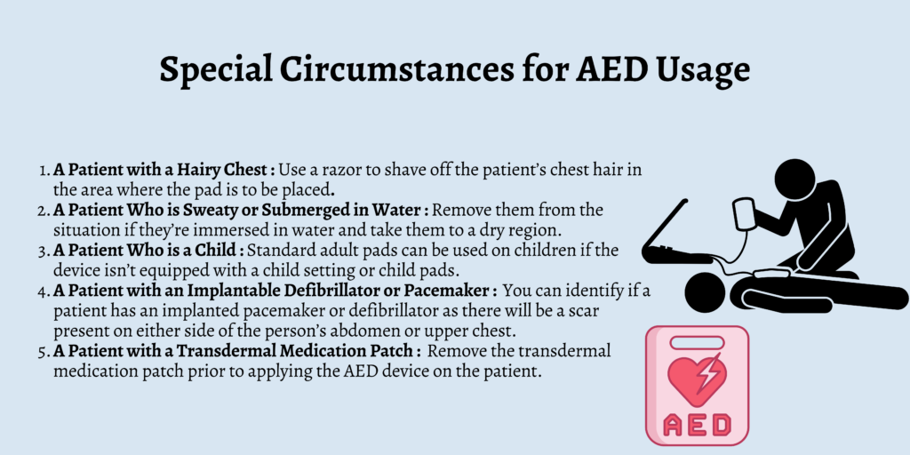 Special Circumstances for AED Usage