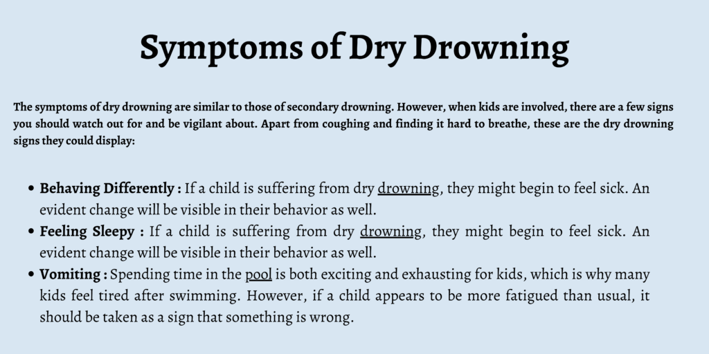 Symptoms of Dry Drowning