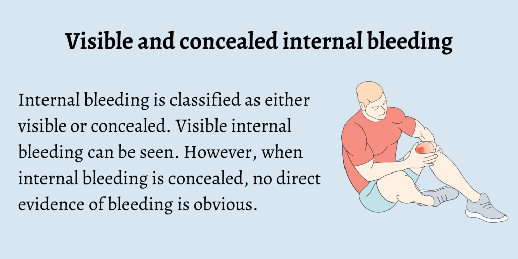 Visible and concealed internal bleeding