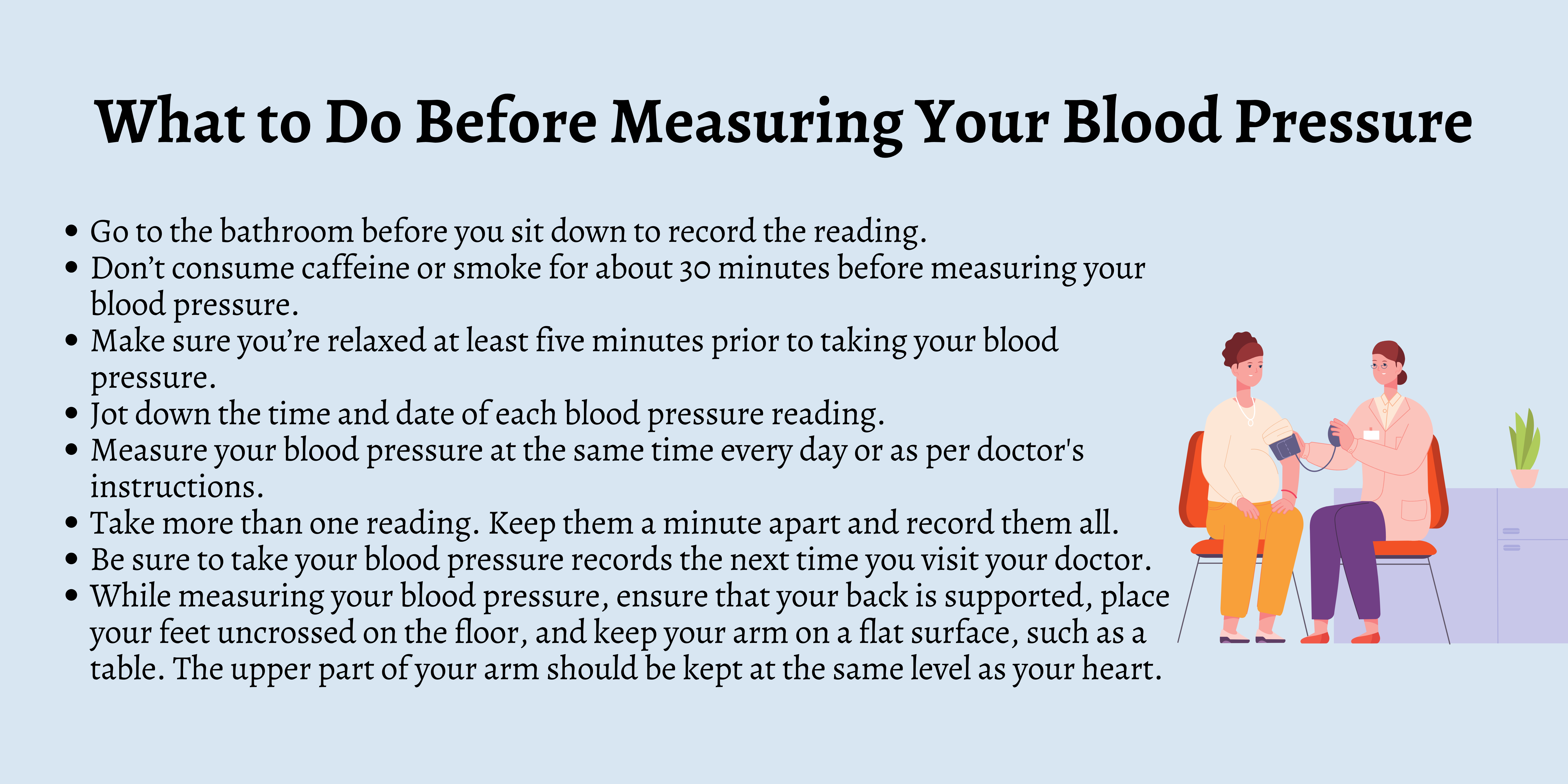 Rest Status Check Before Measuring Blood Pressure