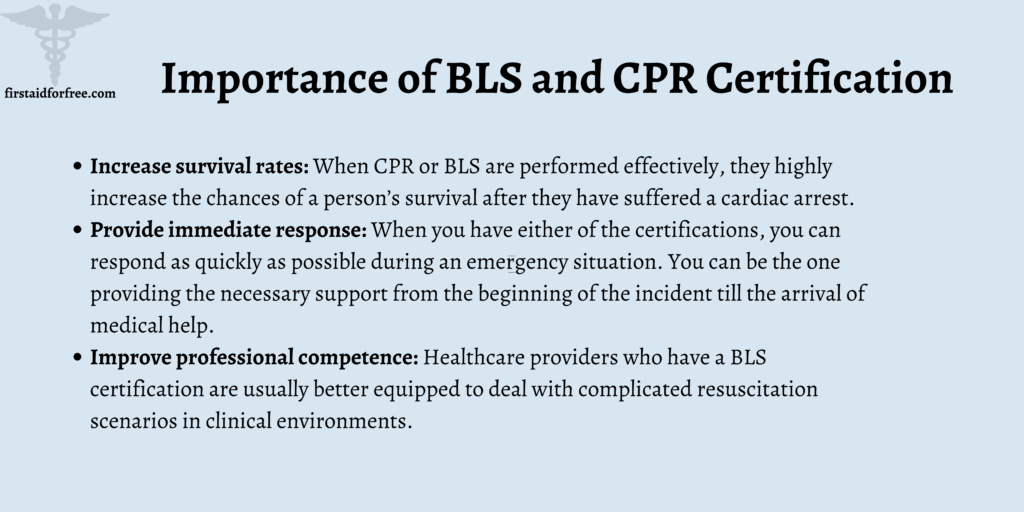 Importance of BLS and CPR Certification