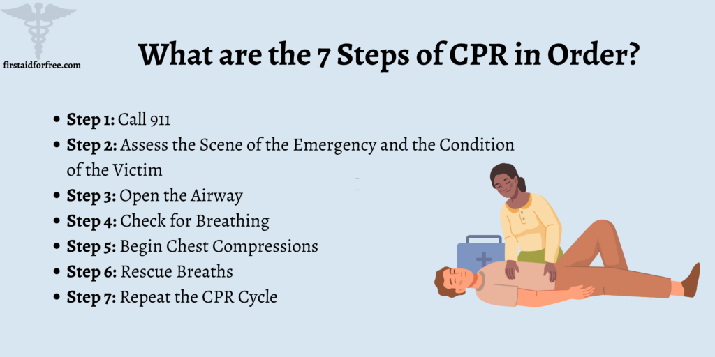 What are the 7 Steps of CPR in Order