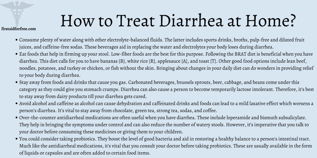 How to Treat Diarrhea at Home