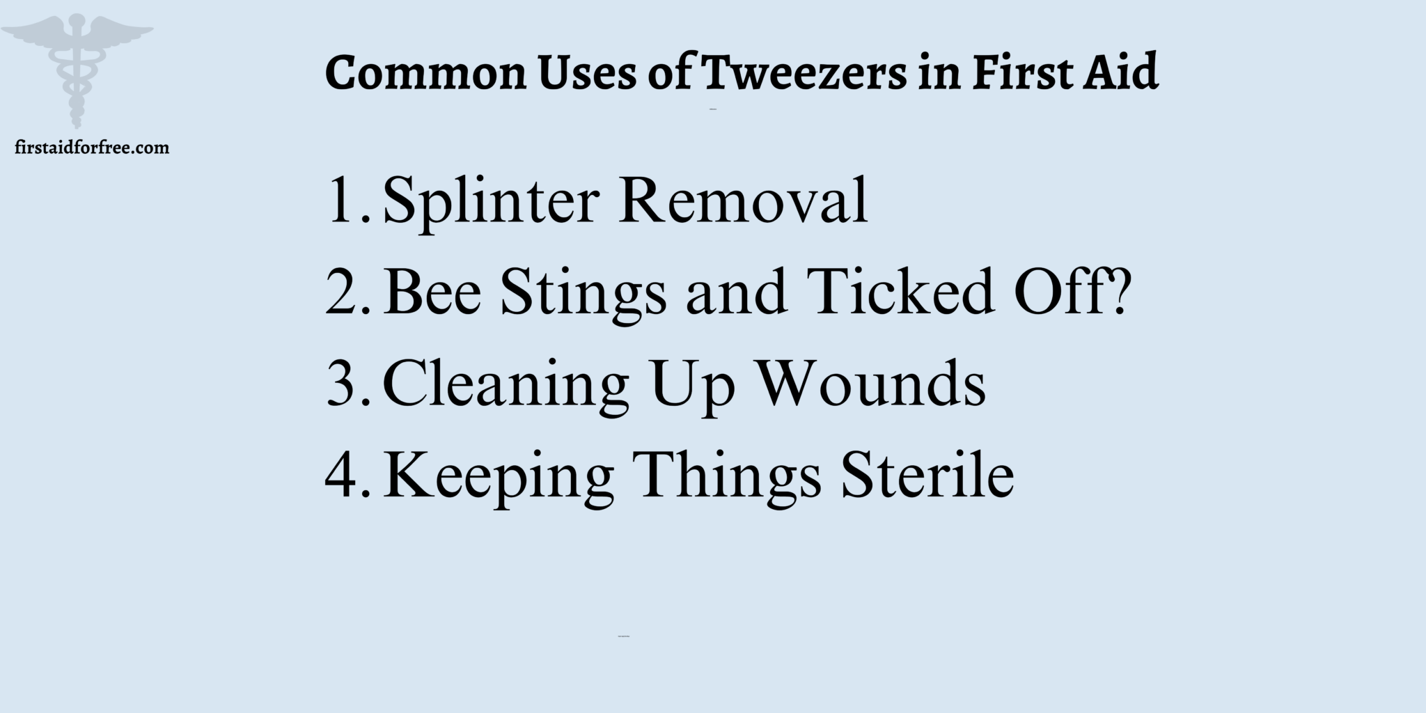 Why Do You Need Tweezers in a First Aid Kit? Here's the Info First